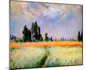 Distant Poplars-Claude Monet-Mounted Giclee Print