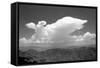 Distant Rain BW-Douglas Taylor-Framed Stretched Canvas