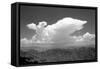 Distant Rain BW-Douglas Taylor-Framed Stretched Canvas