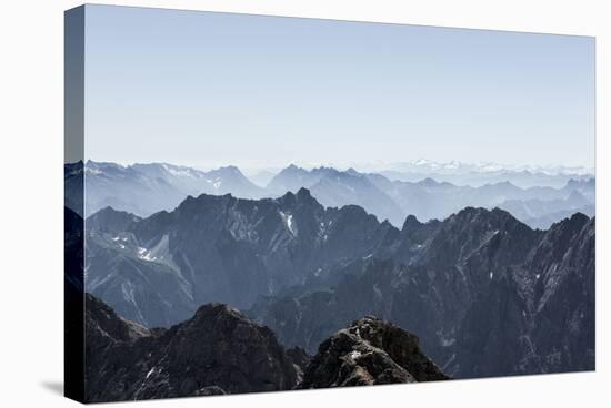 Distant View from the 'Zugspitze'-null-Stretched Canvas