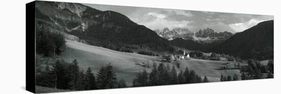 Distant View of a Church, St. Magdelena Church, Italy-null-Stretched Canvas