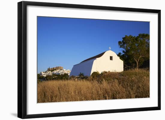 Distant View of Agios Ioanis Theologos (Monastery of St. John the Theologian)-null-Framed Photographic Print