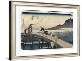 Distant View of Akiba Mountain, Kakegawa, C. 1833-Utagawa Hiroshige-Framed Giclee Print