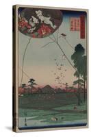 Distant View of Akiba of Enshu: Kites of Fukuroi (Enshu? Akiba Enkei Fukuroi No Tako)-Ando Hiroshige-Stretched Canvas