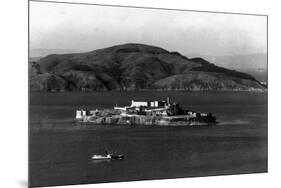 Distant View of Alcatraz Island - San Francisco, CA-Lantern Press-Mounted Art Print