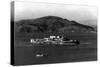 Distant View of Alcatraz Island - San Francisco, CA-Lantern Press-Stretched Canvas