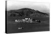 Distant View of Alcatraz Island - San Francisco, CA-Lantern Press-Stretched Canvas