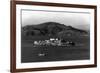 Distant View of Alcatraz Island - San Francisco, CA-Lantern Press-Framed Premium Giclee Print