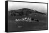 Distant View of Alcatraz Island - San Francisco, CA-Lantern Press-Framed Stretched Canvas