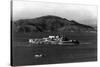 Distant View of Alcatraz Island - San Francisco, CA-Lantern Press-Stretched Canvas