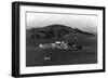 Distant View of Alcatraz Island - San Francisco, CA-Lantern Press-Framed Art Print