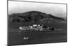 Distant View of Alcatraz Island - San Francisco, CA-Lantern Press-Mounted Art Print