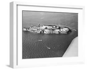 Distant View of Alcatraz Prison-null-Framed Photographic Print