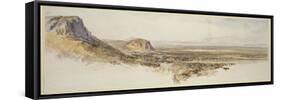 Distant View of Borghetto and Partenico-Edward Lear-Framed Stretched Canvas