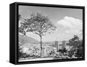 Distant View of Buildings of Caracas-null-Framed Stretched Canvas