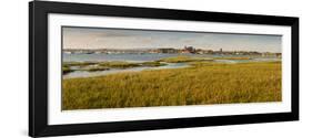 Distant View of Church at Bosham, Chichester Harbour at High Tide, West Sussex, England, UK, Europe-Giles Bracher-Framed Photographic Print