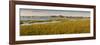 Distant View of Church at Bosham, Chichester Harbour at High Tide, West Sussex, England, UK, Europe-Giles Bracher-Framed Photographic Print