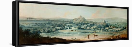 Distant View of Clitheroe, C.1730-Matthias Read-Framed Stretched Canvas