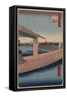 Distant View of Kinryu-zan Temple and Azuma Bridge-Ando Hiroshige-Framed Stretched Canvas