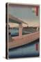 Distant View of Kinryu-zan Temple and Azuma Bridge-Ando Hiroshige-Stretched Canvas