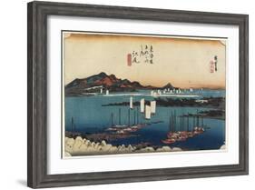 Distant View of Miho, Ejiri, C. 1833-Utagawa Hiroshige-Framed Giclee Print