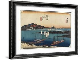 Distant View of Miho, Ejiri, C. 1833-Utagawa Hiroshige-Framed Giclee Print