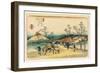 Distant View of Mount Asama from Urawa Station, Station 4 from the Series 'stytations of the Kiso…-Keisai Eisen-Framed Giclee Print