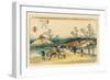 Distant View of Mount Asama from Urawa Station, Station 4 from the Series 'stytations of the Kiso…-Keisai Eisen-Framed Giclee Print