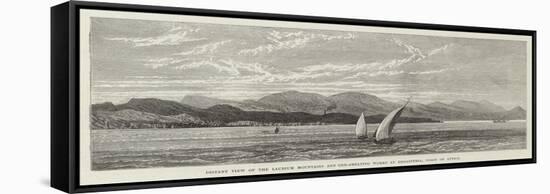 Distant View of the Laurium Mountains and Ore-Smelting Works at Ergasteria, Coast of Attica-null-Framed Stretched Canvas