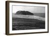 Distant View of the Point Sur Light Station - Point Sur, CA-Lantern Press-Framed Art Print