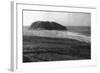 Distant View of the Point Sur Light Station - Point Sur, CA-Lantern Press-Framed Art Print