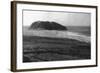 Distant View of the Point Sur Light Station - Point Sur, CA-Lantern Press-Framed Art Print