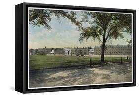 Distant View of the Royal Artillery Barracks at Woolwich, South-East London-null-Framed Stretched Canvas