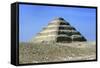 Distant View of the Step Pyramid of King Djoser (Zozer), Saqqara, Egypt, 3rd Dynasty, C2600 Bc-Imhotep-Framed Stretched Canvas