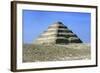 Distant View of the Step Pyramid of King Djoser (Zozer), Saqqara, Egypt, 3rd Dynasty, C2600 Bc-Imhotep-Framed Photographic Print