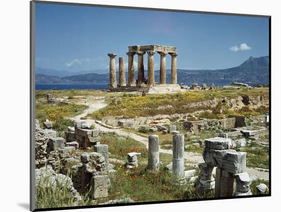 Distant View of the Temple of Apollo at Corinth-Bettmann-Mounted Photographic Print