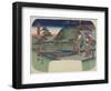 Distant View of Zozu Mountain in Sanuki Province, March 1856-Utagawa Hiroshige-Framed Giclee Print