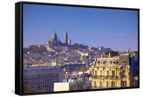 Distant View to Montmartre and Sacre Coeur, Paris, France, Europe-Neil-Framed Stretched Canvas