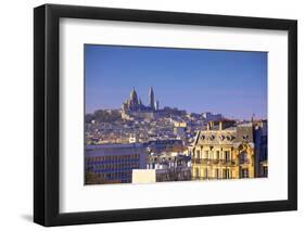 Distant View to Montmartre and Sacre Coeur, Paris, France, Europe-Neil-Framed Photographic Print