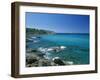 Distant View to the Ile De La Pietra, across Calm Turquoise Sea from Ile-Rousse, Corsica, France-Tomlinson Ruth-Framed Photographic Print