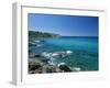 Distant View to the Ile De La Pietra, across Calm Turquoise Sea from Ile-Rousse, Corsica, France-Tomlinson Ruth-Framed Photographic Print