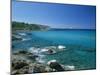 Distant View to the Ile De La Pietra, across Calm Turquoise Sea from Ile-Rousse, Corsica, France-Tomlinson Ruth-Mounted Photographic Print