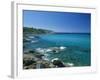 Distant View to the Ile De La Pietra, across Calm Turquoise Sea from Ile-Rousse, Corsica, France-Tomlinson Ruth-Framed Photographic Print