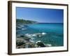 Distant View to the Ile De La Pietra, across Calm Turquoise Sea from Ile-Rousse, Corsica, France-Tomlinson Ruth-Framed Photographic Print