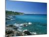 Distant View to the Ile De La Pietra, across Calm Turquoise Sea from Ile-Rousse, Corsica, France-Tomlinson Ruth-Mounted Photographic Print