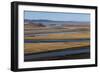 Distant Yaks Graze on the Banks of the Yellow River in Sichuan Province, China, Asia-Alex Treadway-Framed Photographic Print