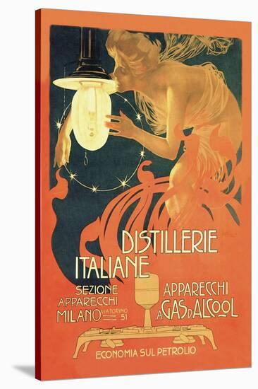 Distillerie Italiane (Italian Distillery)-Leopoldo Metlicovitz-Stretched Canvas