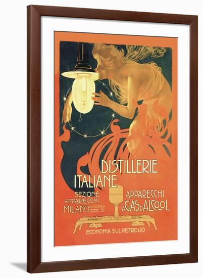Distillerie Italiane (Italian Distillery)-Leopoldo Metlicovitz-Framed Art Print