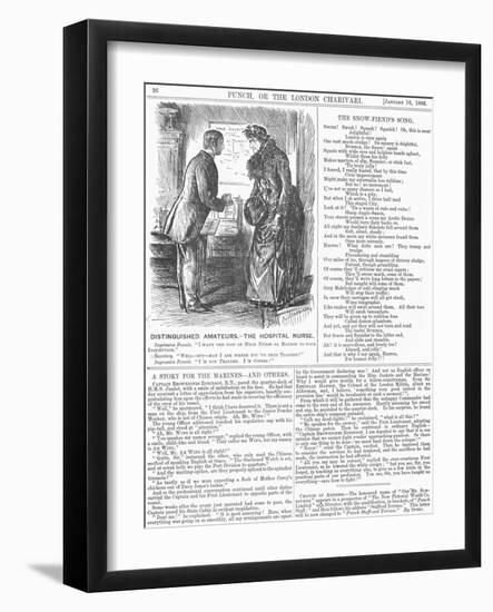 Distinguished Amateurs - the Hospital Nurse, 1886-George Du Maurier-Framed Giclee Print