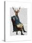 Distinguished Deer Full-Fab Funky-Stretched Canvas